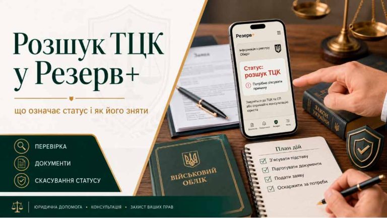 Розшук ТЦК у Резерв+: що означає статус і як його зняти