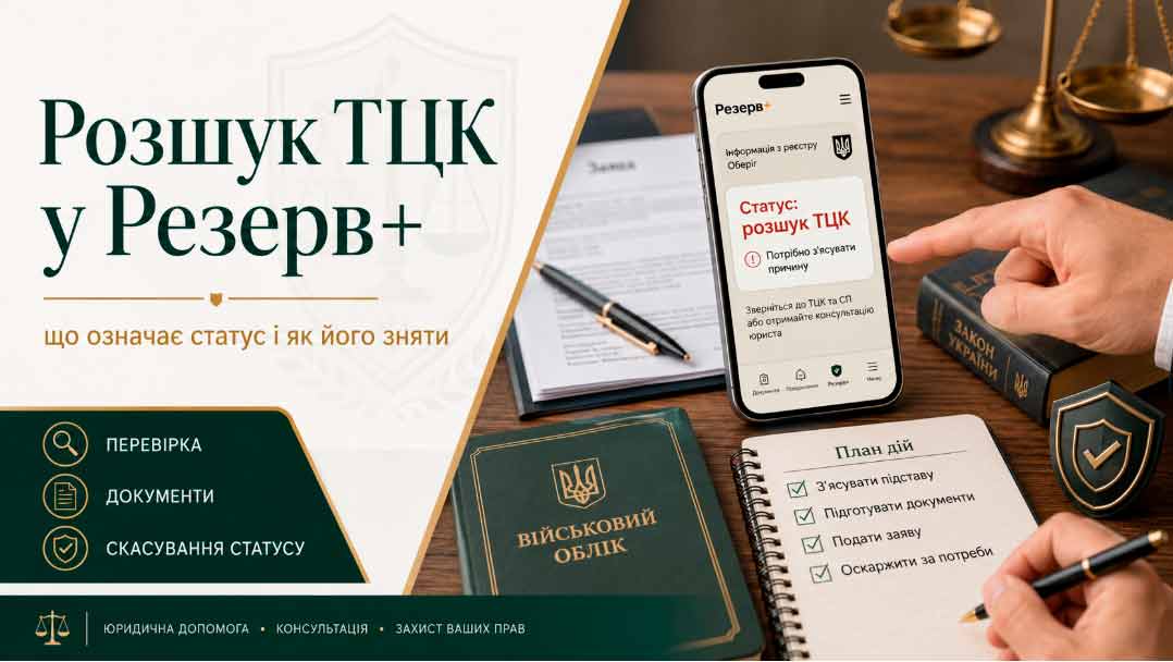 Розшук ТЦК у Резерв+: що означає статус і як його зняти