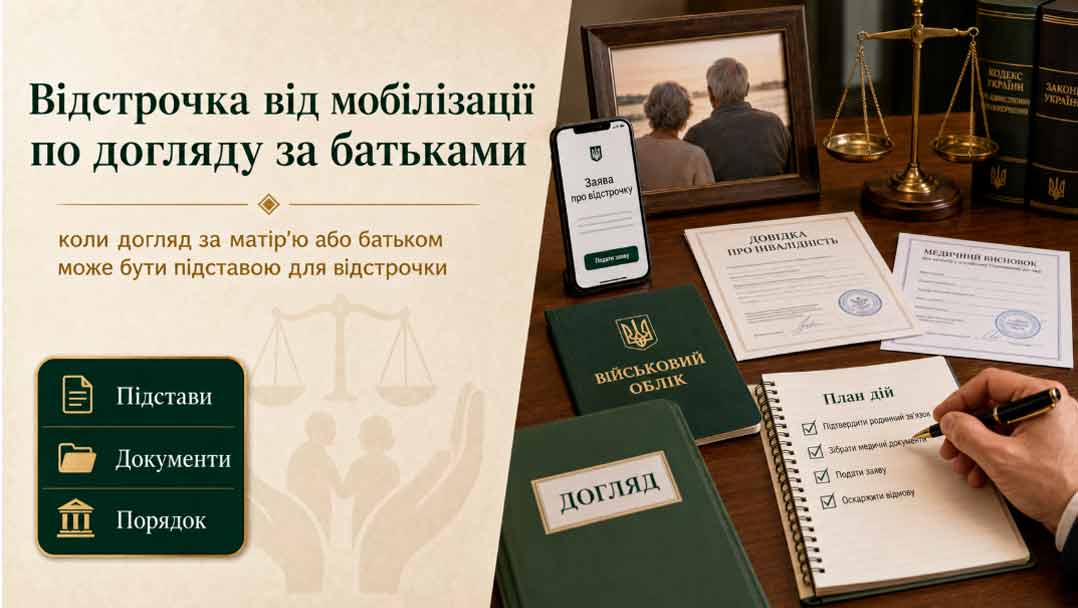 Відстрочка від мобілізації по догляду за батьками